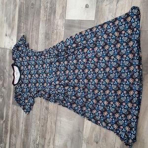 BODEN Lucinda Jersey Midi Dress in Summer Chintz Black Blue Floral 8P 8 Petite